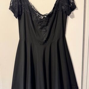 Hell Bunny Black Lace Detail Dress